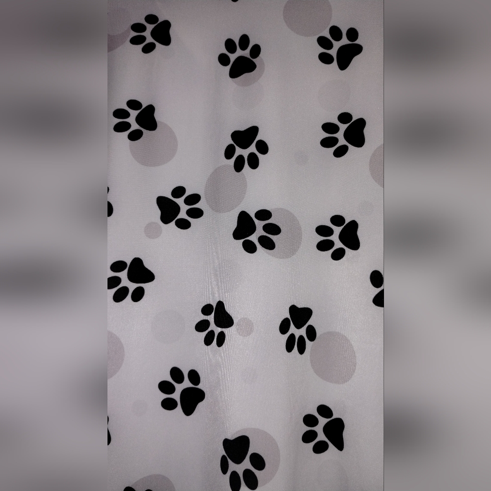 Lily Black and White Paw Print Blouse - Picture 3 of 8